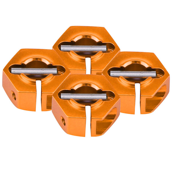12 mm:n universaali pyörän kuusiokolosovitin HSP Sakura 1/10 RC-autolle (7 mm, kullanruskea)