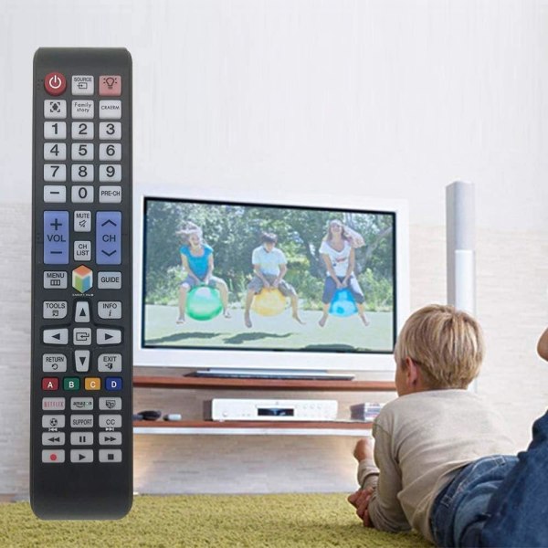 Universal fjärrkontroll för Samsung TV Fjärrkontroll passar alla Samsung LED HDTV Smart TV med Netflix Amazon-knapp och Samsung bakgrundsbelyst fjärrkontroll -