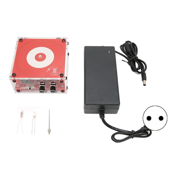 4 Tommer Bluetooth Musik Tesla Spole Kunstig Belysning Interessant Plug and Play Eksperimentel Bordplade Legetøj 100‑240V Rød EU Stik