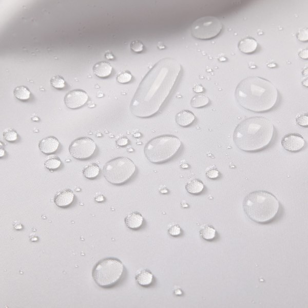 180 x 200 cm bruseforhæng med 12 kroge Hurtigttørrende (hvid), maskinvaskbar vandtæt polyesterstof, badeværelsesgardiner
