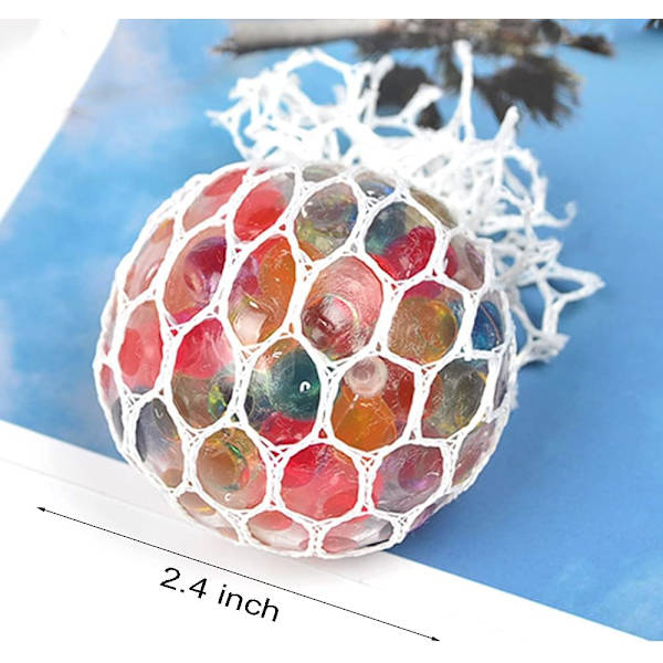 Grape Squeeze Stress Mesh Balls LED Barn Sensoriska Leksaker Vuxen Au