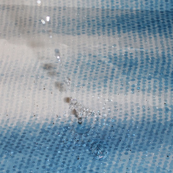 180 x 200 cm duschdraperi med 12 krokar Snabbtorkande (gradient blå), maskintvättbar vattentät polyesterväv, badrumsgardiner