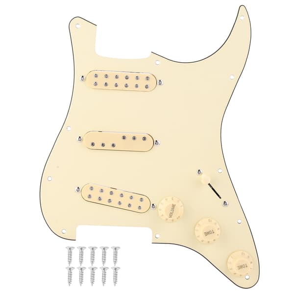 SSS29 Beige Plast Elgitarr Laddad Plektrumskydd Pickup Set