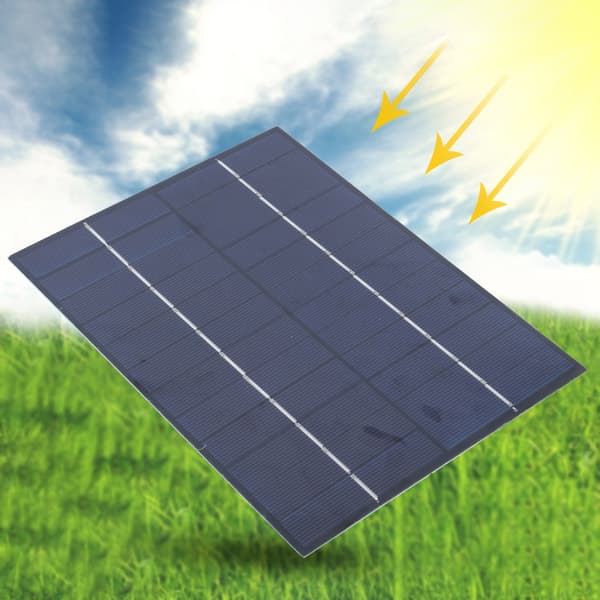 5.5W 12V Polykrystallinsk Solpaneloplader Special Board 5521DC Output
