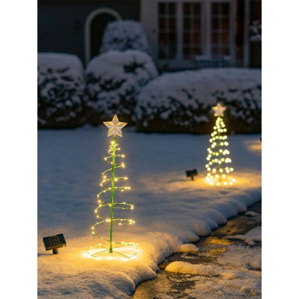 (1 förpackning) Färgglada solcellsdrivna LED-julklappsdekorationer, juldekoration, semesterdekoration, scenlayout 20x20x60cm, plast