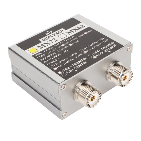 MX72 Professionel VHF UHF Multi Frekvens HAM Antenne Kombiner Duplexer til Indendørs Transitstation