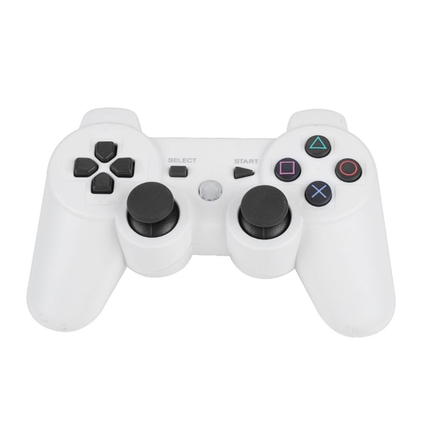 Trådløs Bluetooth Gamepad-spillkontroller Fullt utstyrt spillhåndtak for PS3 (hvit)