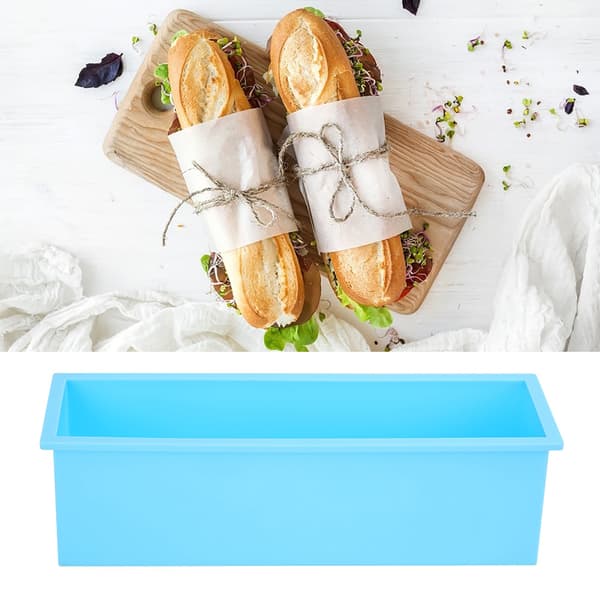 1200ML Rektangulær Silikon Såpeform DIY Toast Lageverktøy