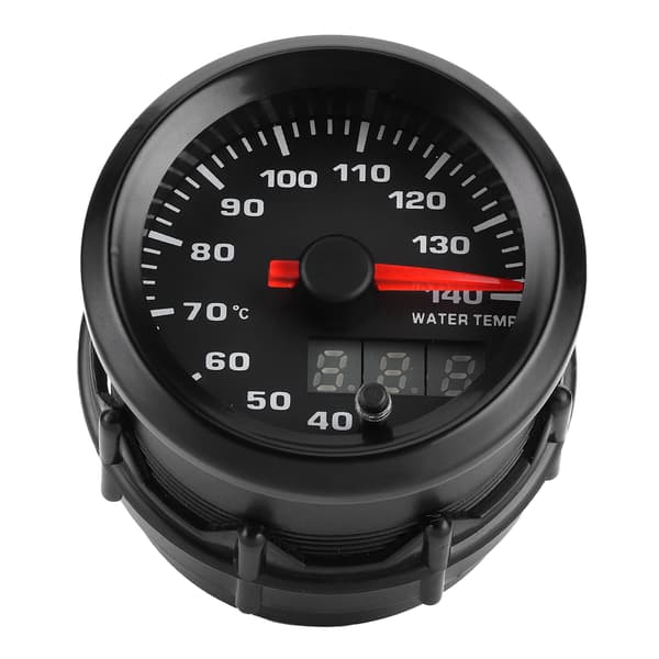 2in Vandtemperaturmåler 7 Farver LED Display 40-140℃ Pointer Universal til 12V Biler