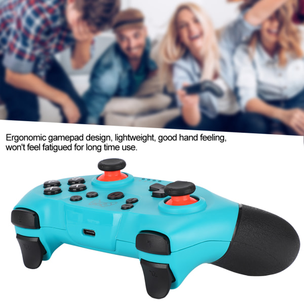 Trådlös Bluetooth Game Handle Gamepad med Vibration 6-Axis Somatosensory för Switch Hostgreen