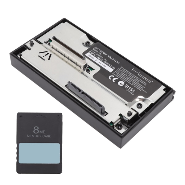 Spillharddiskadapter SATA-grensesnitt HDD-nettverksadapter med 8 MB FMCB V1.953 minnekort for Playstation 2
