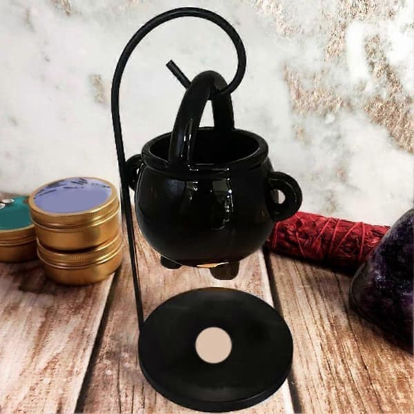Hengende kjele voksbrenner heksekjele gryte lysestake eterisk olje røkelse aroma diffuser telys dekor