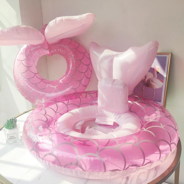 (Ei saatavilla Isossa-Britanniassa) 1 kpl baby -allas uimarengas uima-istuimella puhallettava uimarengas pinkki 63*47cm