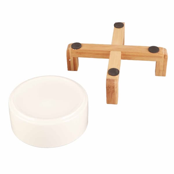 Blomkruka med Träställ Inomhus Display Rack Rustik Dekor