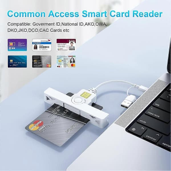 Smart Card Reader USB A Type-C USB Common Access Tax Declaration SIM/ID/Bank Card Reader Common Access Reader