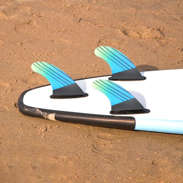 Glasfiber FCS2 Blå Grøn Gradient Surfbræt Halefinne Fleksibelt Surfing Tilbehør