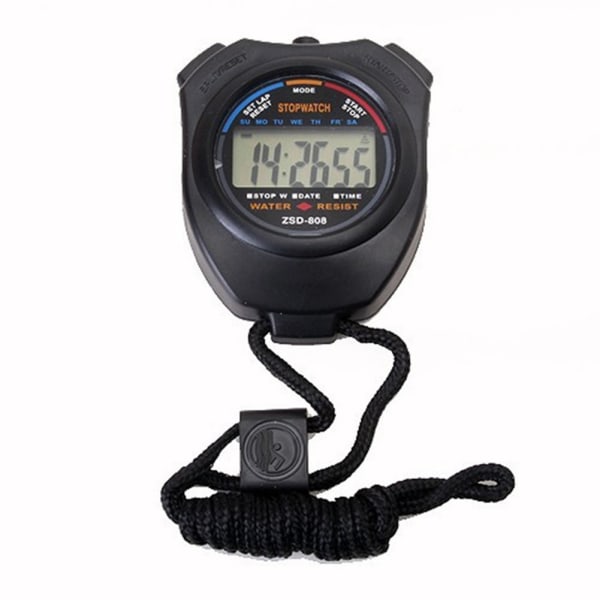 Liten Handhållen Sport Stoppur Bärbar Digital Stoppur Multifunktionell Timer