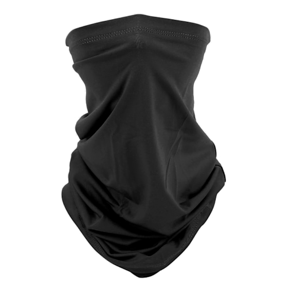 Utomhus isilkscarf, mjuk, andningsbar, tvättbar, anti-UV cykelmask och halsduk (svart)