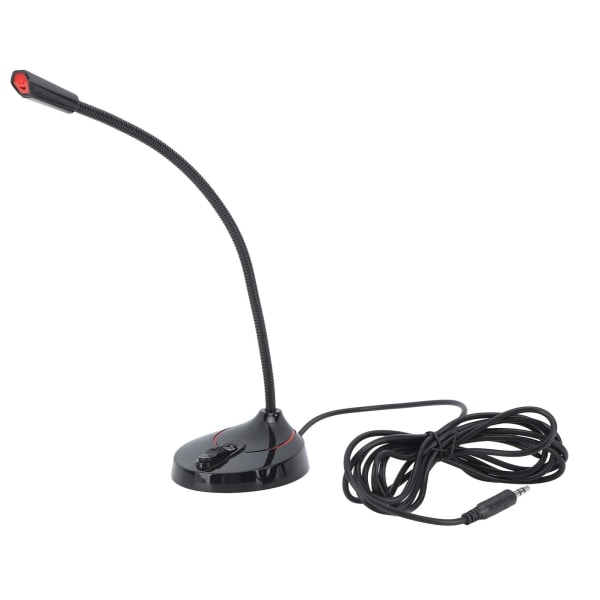 Svanehals Trådløs Mikrofon Svart 360 Grader Opptak Desktop Svanehals Mikrofon for Karaoke Konferanse Opptak 3.5mm