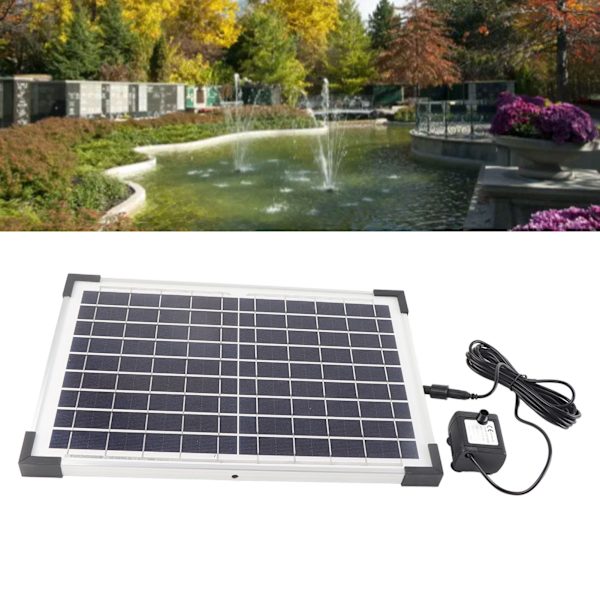 Solcelled Fontænepumpe 9V 10W Nem at Installere Solcelledrevet Fontæne Havepumpe Sæt til Fuglebad Have Baghave Pool Fisketank