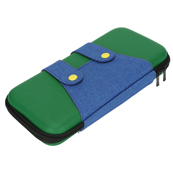 Spillveske for Switch, Hard Shell, Slitesterk, Dobbel Glidelås, Bærbar EVA Spill Oppbevaringsveske, Grønnblå for Switch