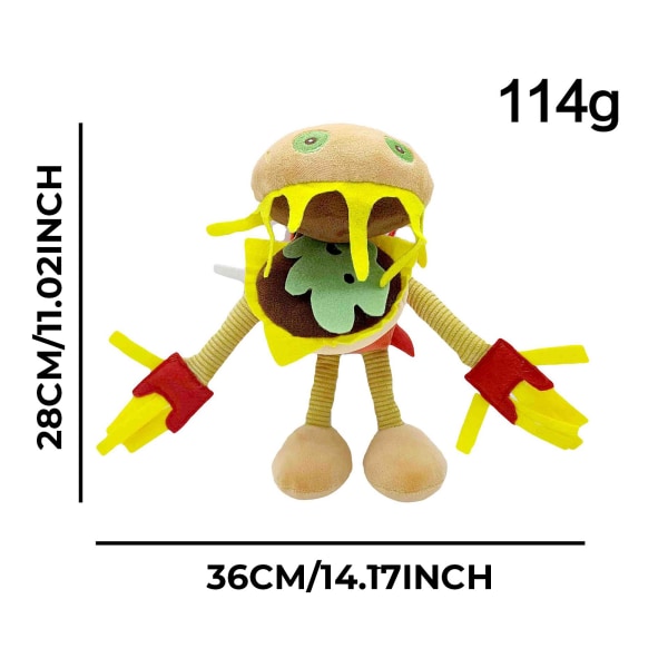 Boxy Boo bamse og dukker (28cm hamburger)