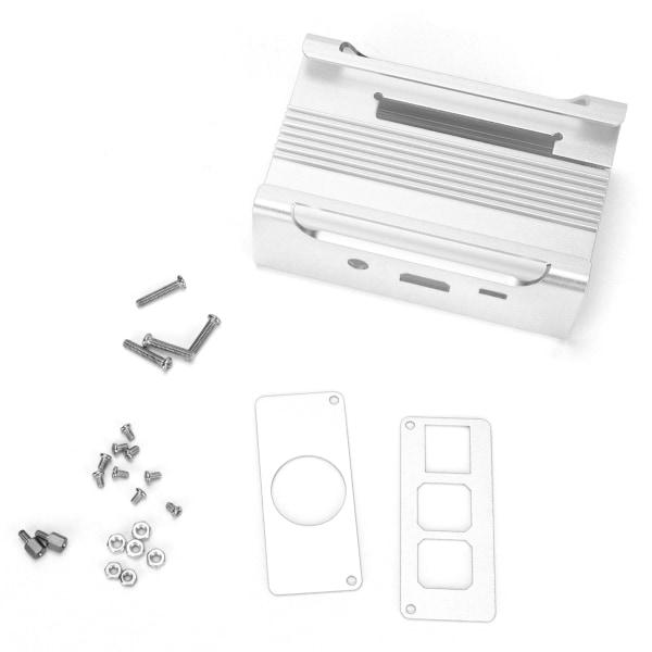 Case Kestävä CNC-prosessointi alumiiniseoksesta valmistettu case Raspberry Pi 3rdSilverille