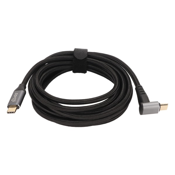 90 graders USB C-kabel 4K 60Hz Støtter PD100W Type C 3.1 Gen2 Fullfunksjons USB C-hurtigladeledning for dampdekk 300cm/118.1in