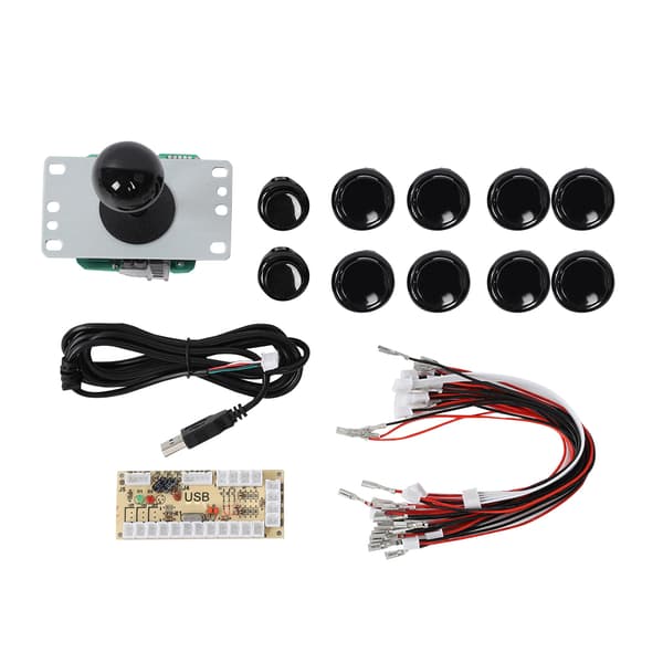 CY822A DIY Arkadspelsknapp Joystick Set för Raspberry Pi PC-spel