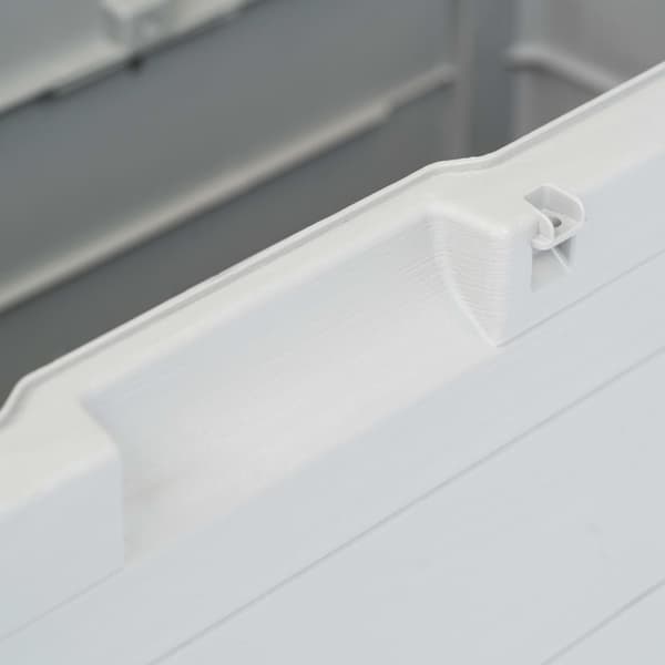 【bt02】vidaXL Dyna-arkku 280 litraa vaaleanharmaa Grey grå