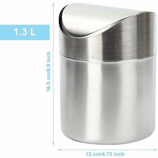 Mini søppelbøtte i rustfritt stål for benkeplate Mini søppelbøtte i rustfritt stål Mini søppelbøtte for benkeplate Min