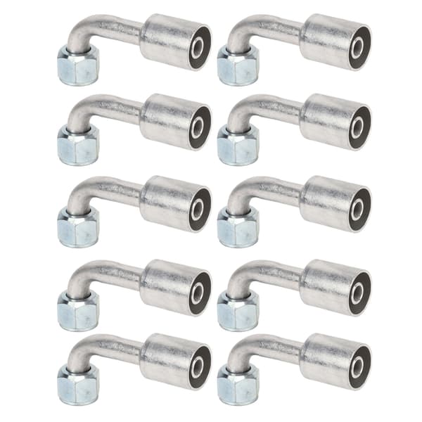 10 stk. Bil AC 90 graders vinklet aluminiumsforbindelse Universal pasform