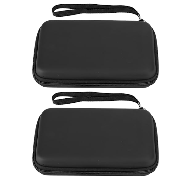2 st Bärbar Förvaringsväska Bärväska EVA Skyddande Hårdväska för NDSILL/Nintendo 3DSXL Svart