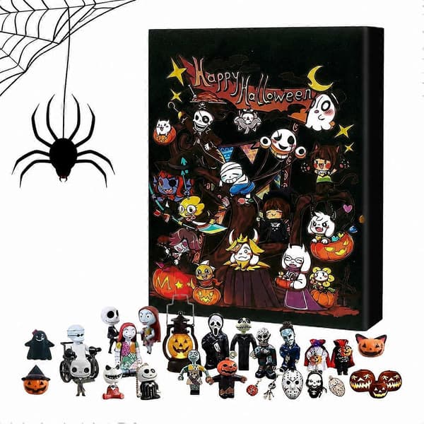 Opgraderede 3D Blind Box-designs – Halloween Nedtællingskalenderdekoration A