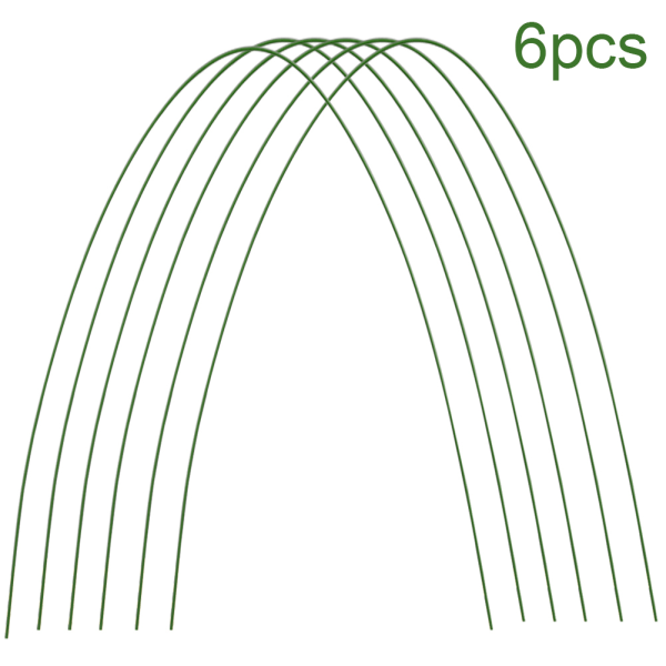 6 st. diameter 3,2 mm längd 1,2 m växthusbåge rostfri odlingstunnel klätterram kan böjas (förpackad i kartong, böjd och förpackad) 45,7 * 20 * 1,5 cm