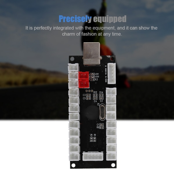 Arcade-spill USB-koderknappkontroll for Raspberry Pi-verts PC-spillmaskin BlackCY-822C