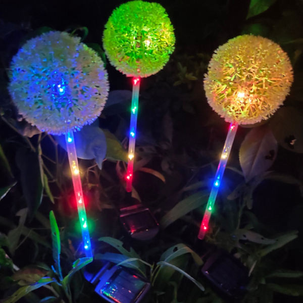 2 stk Solcelled Hagebelysning Utendørs 16 Fargerike LED Solcelled Hagebelysning Dekorativ for Patio Hage Landskap