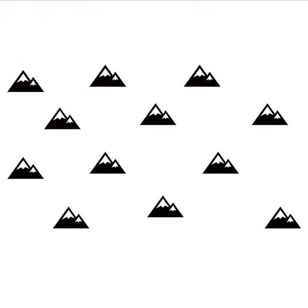 Fjellveggdekor for barnerom - Svart design for hjemmedekorasjon