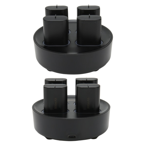 Batteripakke og lader for Xbox One-kontroller - 4x800mAh ladestasjon, oppladbare batterier for Xbox One S X