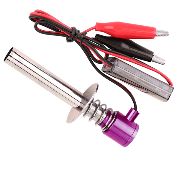 6V -24V Elektronisk Glødeplugsstarter Tændrør Passer til Nitro RC Bilmotor (Lilla)