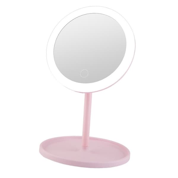 LED Makeup Spejl med Justerbart Lys USB Genopladeligt Bærbart Vanity Spejl