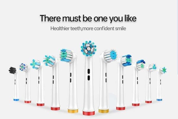 【bt02】16-pack Toothbrush Heads - Compatible with Electric Toothbrushes multicolor