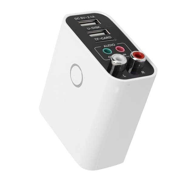 Bluetooth 5.0 Adapter Trådløs Lydmottaker Sender 3.5mm AUX 110-240V EU Plugg