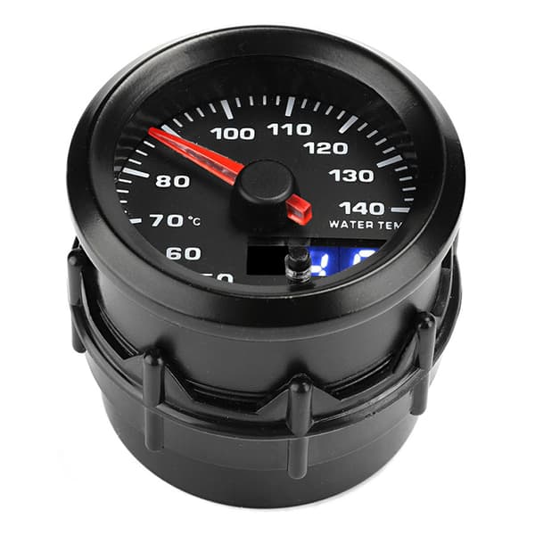52mm 2 Tommer 7 Farve LED Display Bil Vandtemperatur Måler Sensor 40 til 140 Grader Celsius