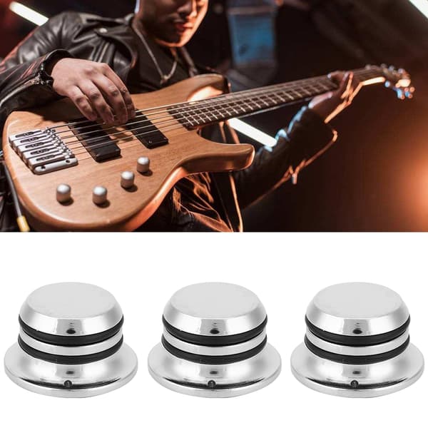 3 st Kromad Zinklegering Volymkontrollknapp Elgitarrtillbehör