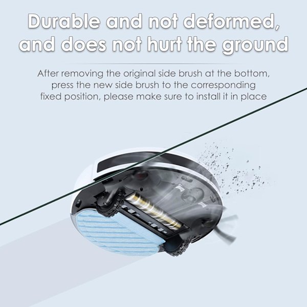 10st Sidoborste Ersättningsdelar till Ecovacs Robotdammsugare DEEBOT OZMO 920 950 T8 AIVI Max T9 T5 N5 N7 N8+ N8 Pro N8 Pro DX55 DX93 DJ65 X1 Om