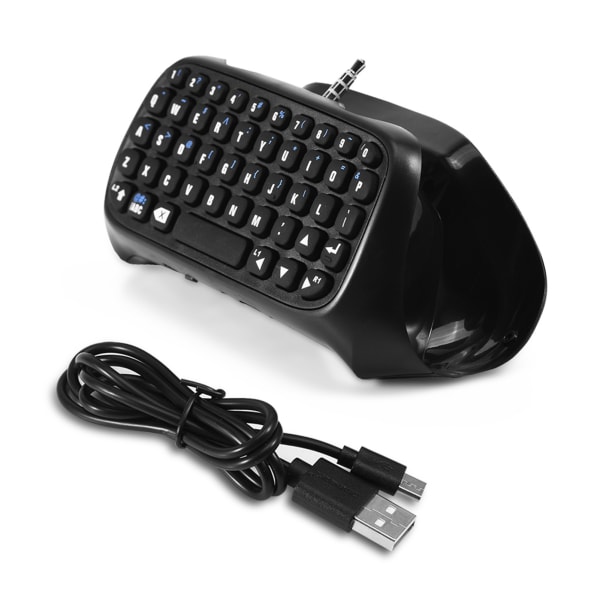Mini trådløst Bluetooth Gaming-tastatur Chatpad for PS4-kontroller