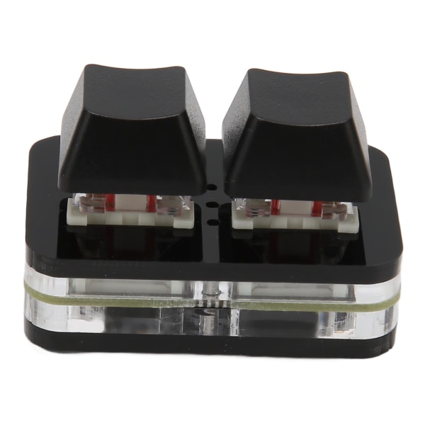 USB 2-näppäimen Mini-näppäimistö Mukautettava RGB LED-taustavalaistus Makro-ohjelmointi Näppäimistö Windowsille OS X:lle Linuxille Musta