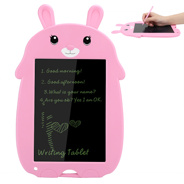 8,5 tuuman LCD-kirjoitusalusta Light Energy Elektroninen liitutaulu Väri Käsinkirjoitus Piirustus Vaaleanpunainen Rabbit- W