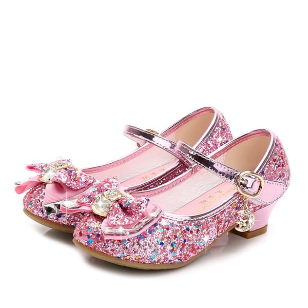 [BT02]Glitter Hæle til Piger Kompatible med Prinsesse Børn Størrelse 29 Længde 18.5 cm[JUN]